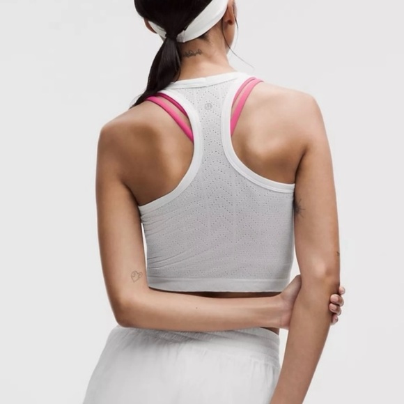 NWT Lululemon Swiftly Pointelle Cropped Racerback Tank Summer 2025 Drop Sz 14 - Picture 1 of 8